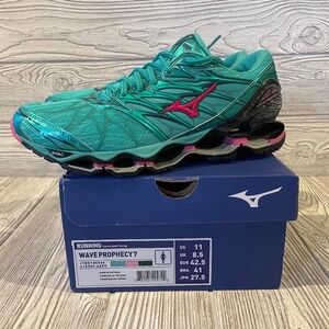 MIZUNO Wave Prophecy 7 Women's Running Shoes Billard Pacific Color Size 11